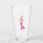 Hübsch Pink Fantasy Mermaid Custom Glas (Vorderseite)