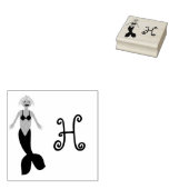 Hübsch Pink Fantasy Mermaid Custom Mit Monogramm Gummistempel (Stempel)