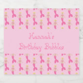 Hübsch Pink Fantasy Mermaid Custom Schaumweinetikett (Einzelnes Label)