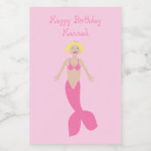 Hübsch Pink Fantasy Mermaid Custom Weinetikett (Einzelnes Label)