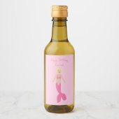 Hübsch Pink Fantasy Mermaid Custom Weinetikett (Vorderseite)