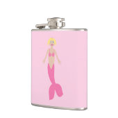 Hübsch Pink Fantasy Mermaid Flachmann (Links)