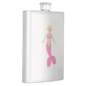 Hübsch Pink Fantasy Mermaid Flachmann (Rechts)