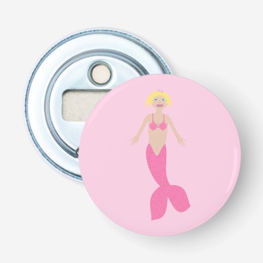 Hübsch Pink Fantasy Mermaid Flaschenöffner (Vorderseite)
