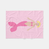Hübsch Pink Fantasy Mermaid Fleecedecke (Vorderseite (Horizontal))