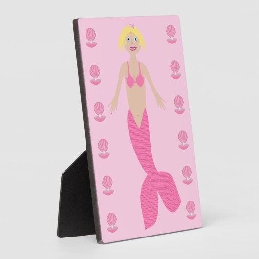 Hübsch Pink Fantasy Mermaid Fotoplatte (Seite)