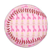Hübsch Pink Fantasy Mermaid Gemustert Baseball (Vorderseite Links)