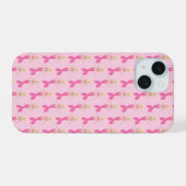Hübsch Pink Fantasy Mermaid Gemustert iPhone 15 Hülle (Rückseite (Horizontal))