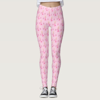 Hübsch Pink Fantasy Mermaid Gemustert Leggings
