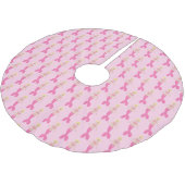 Hübsch Pink Fantasy Mermaid Gemustert Polyester Weihnachtsbaumdecke (Schrägansicht)