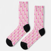Hübsch Pink Fantasy Mermaid Gemustert Socken (Linkes Detail)