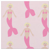 Hübsch Pink Fantasy Mermaid Gemustert Stoff (Nahaufnahme)