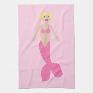 Hübsch Pink Fantasy Mermaid Geschirrtuch