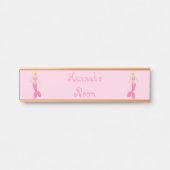 Hübsch Pink Fantasy Mermaid Individuelle Name Türschild (Vorderseite )