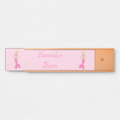Hübsch Pink Fantasy Mermaid Individuelle Name Türschild (Vorderseite )