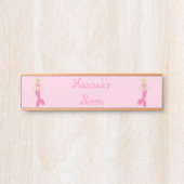 Hübsch Pink Fantasy Mermaid Individuelle Name Türschild (Vorderseite )