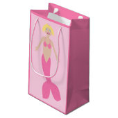 Hübsch Pink Fantasy Mermaid Kleine Geschenktüte (Rückseite Schrägansicht)