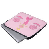 Hübsch Pink Fantasy Mermaid Laptopschutzhülle (Vorne Knopf)