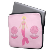 Hübsch Pink Fantasy Mermaid Laptopschutzhülle (Vorderseite Links)