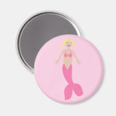 Hübsch Pink Fantasy Mermaid Magnet (Vorderseite/Rückseite)