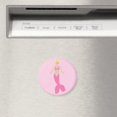 Hübsch Pink Fantasy Mermaid Magnet (In Situ (Geschirrspüler))