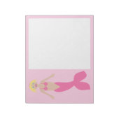 Hübsch Pink Fantasy Mermaid Notizblock (Rotiert)