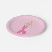 Hübsch Pink Fantasy Mermaid Pappteller (Schrägansicht)