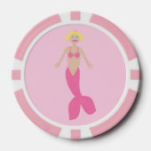 Hübsch Pink Fantasy Mermaid Pokerchips (Vorderseite)