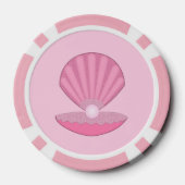Hübsch Pink Fantasy Mermaid Pokerchips (Rückseite)