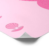 Hübsch Pink Fantasy Mermaid Poster (Ecke)