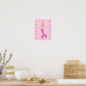Hübsch Pink Fantasy Mermaid Poster (Küche)