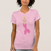 Hübsch Pink Fantasy Mermaid T-Shirt (Vorderseite)