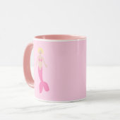 Hübsch Pink Fantasy Mermaid Tasse (Vorderseite Links)
