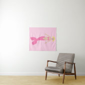 Hübsch Pink Fantasy Mermaid Wandteppich (Beispiel (Horizontal))