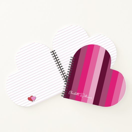 HÜBSCH PINK FARBPALETTE PALETTE PALETTE PALE STRIP NOTIZBLOCK (Innenseite)