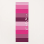 HÜBSCH PINK FARBPALETTE PALETTE PALETTE PALE STRIP YOGAMATTE (Vorderseite)