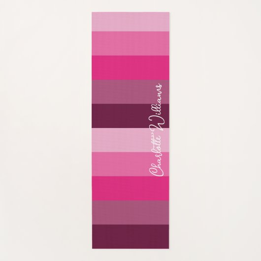 HÜBSCH PINK FARBPALETTE PALETTE PALETTE PALE STRIP YOGAMATTE (Vorderseite)