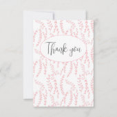 Hübsch Pink Feminine Flat Danke Karte (Vorderseite)