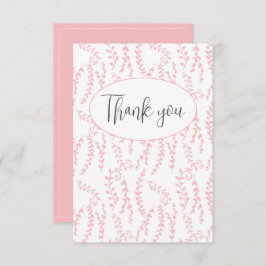 Hübsch Pink Feminine Flat Danke Karte