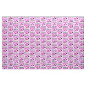 HÜBSCH PINK FIERCE CHEERLEADER FABRIC STOFF (Yard (91,4 cm))