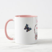 Hübsch Pink Floral 38. Geburtstag Tasse (Links)