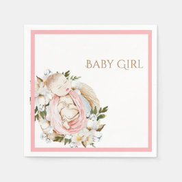 Hübsch Pink Floral Baby Girl Dusche Serviette