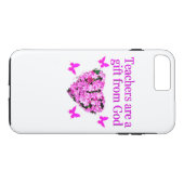 HÜBSCH PINK FLORAL CHRISTLICH LEHRER DESIGN Case-Mate iPhone HÜLLE (Rückseite (Horizontal))