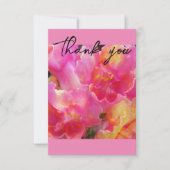 Hübsch Pink Floral Dankeschön Karte (Vorderseite)