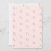 Hübsch Pink Floral Erste Heilige Kommune Einladung (Rückseite)