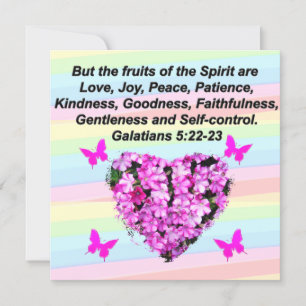HÜBSCH PINK FLORAL GALATIANS 5 EINLADUNG
