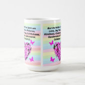 HÜBSCH PINK FLORAL GALATIANS 5 KAFFEETASSE (Mittel)