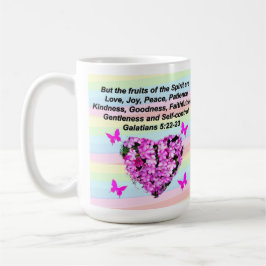 HÜBSCH PINK FLORAL GALATIANS 5 KAFFEETASSE
