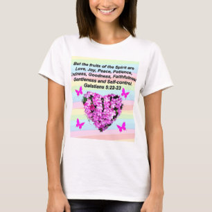 HÜBSCH PINK FLORAL GALATIANS 5 T-Shirt