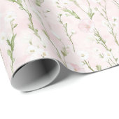 Hübsch Pink Floral Geburtstag Geschenkpapier (Rolleneckpunkt)